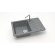 Мойка из искусственного камня Agava Агата тёмно-серая 740x490х210 матовая, 16/Q8