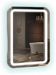 Зеркало для ванной AZARIO Мальта New 550*800 сенсор выключатель + подогрев + часы внешней настройки, LED-00002380